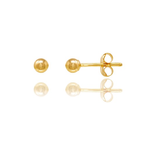 14kt yellow gold ball - yellow, stud